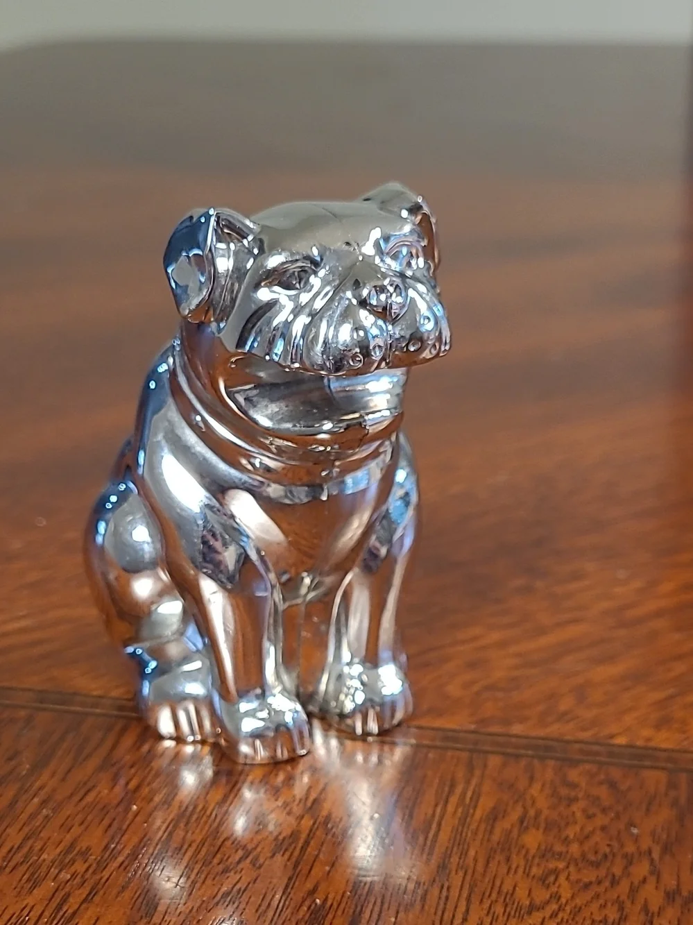 Silver Chrome Bulldog Dog Bottle Opener Figurine Unique Novelty Barware Gift